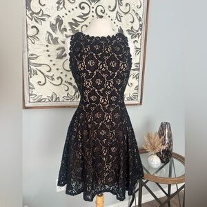 City Studio Black Lace Dress